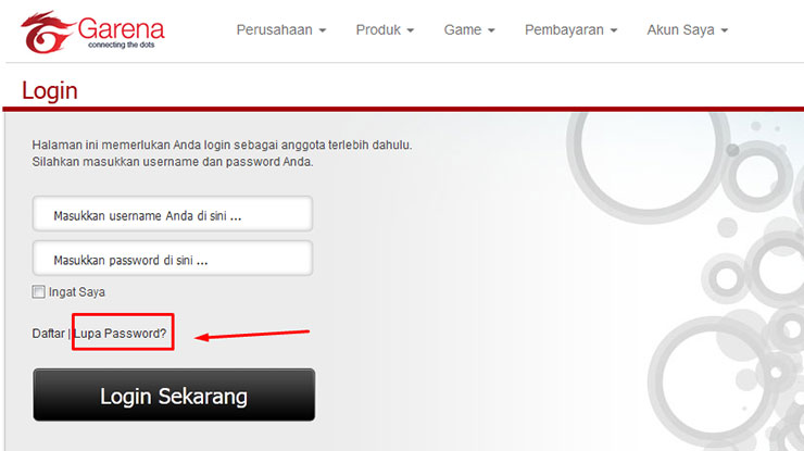 Cara Mengatasi Tidak Bisa Reset Password Garena