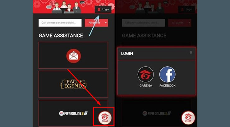 1. Kunjungi Halaman Bantuan Garena