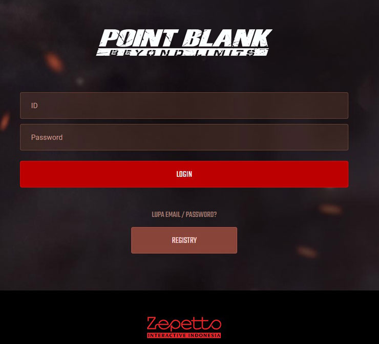 1. Silahkan kamu login terlebih dahulu ke website pointblank.id menggunakan nama id dan password