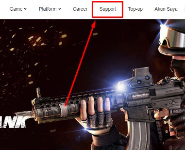3. Setelah itu baru kamu pilih menu Support yang berada dibagian tengah atas
