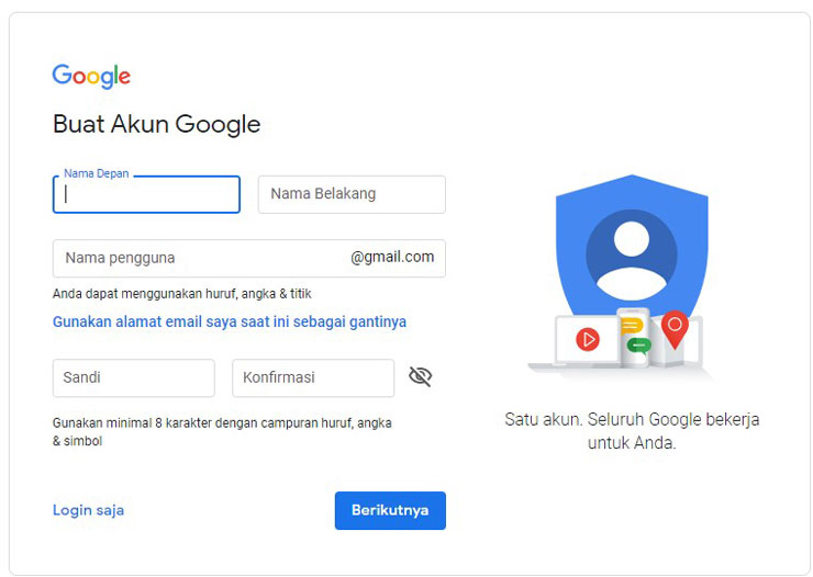 Sebelum mendaftar kamu harus memiliki email Gmail Yahoo atau Hotmail