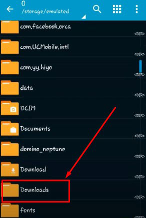 2. Buka aplikasi Zarchiver cari folder