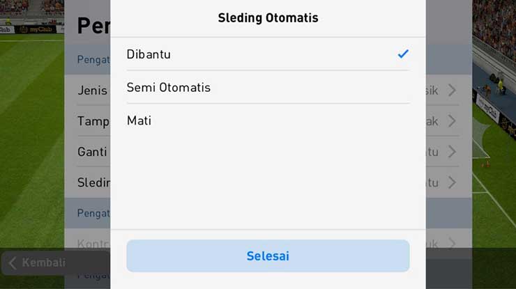 Aktifkan settingan Sleding Otomatis.