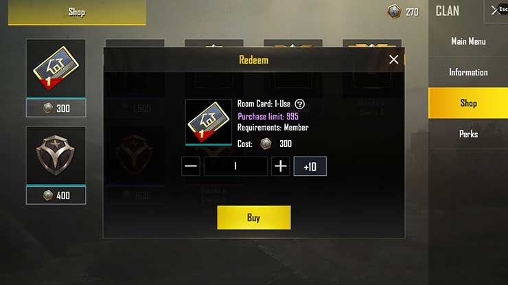 Cara Memperoleh Room Card di PUBG Mobile