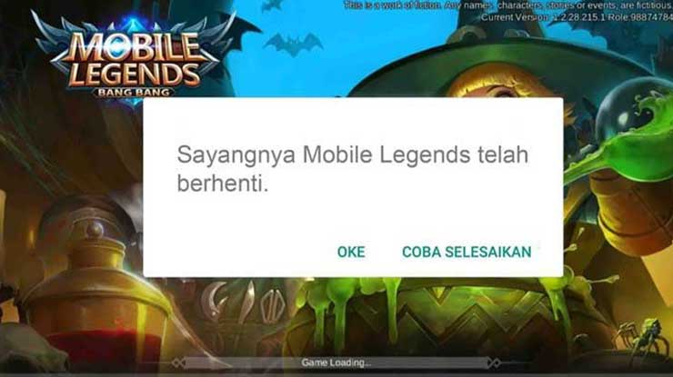 Ini Dia Penyebab Mobile Legend Tidak Menanggapi Beserta Solusinya