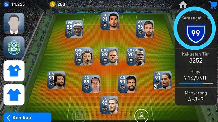 Manfaat Melatih Pemain di eFootball PES 2020 Mobile