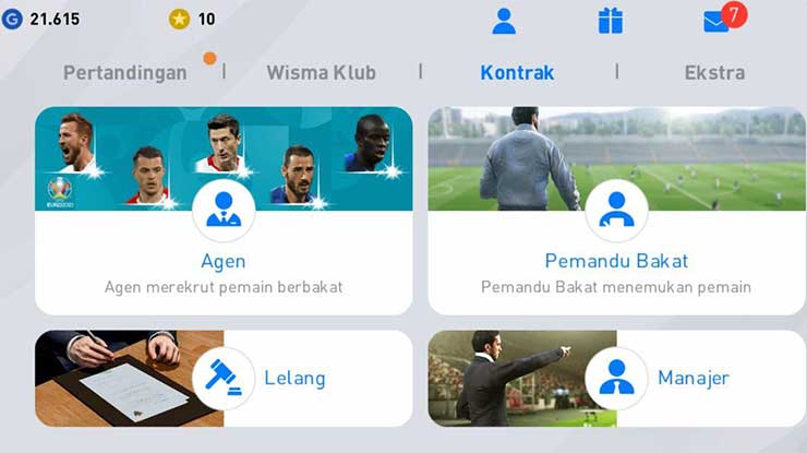 Pada tampilan utama silahkan pilih menu Kontrak