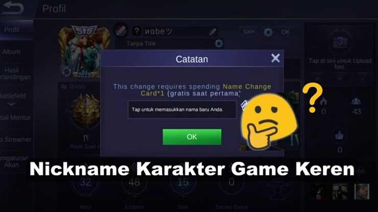 Simbol Nickname Mobile Legend Keren