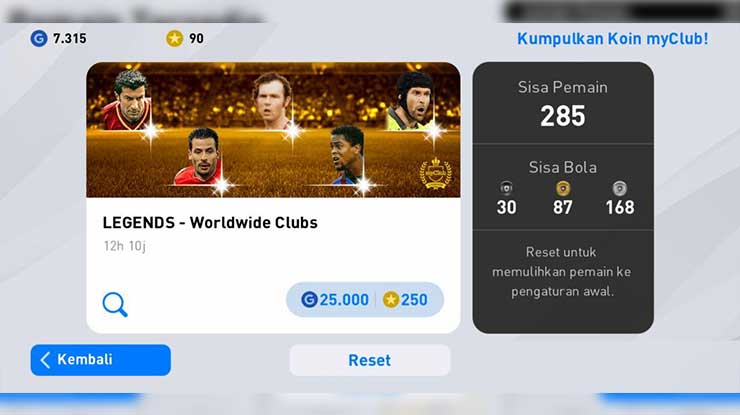 Ini Dia Trik Rolling Legends Box Draw di Game PES Mobile 2020 Dijamin Berhasil