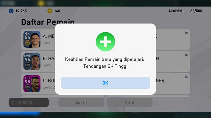 Manfaat Menggunakan Token Skill di PES Mobile 2020