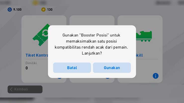 Pilih Booster Posisi Gunakan