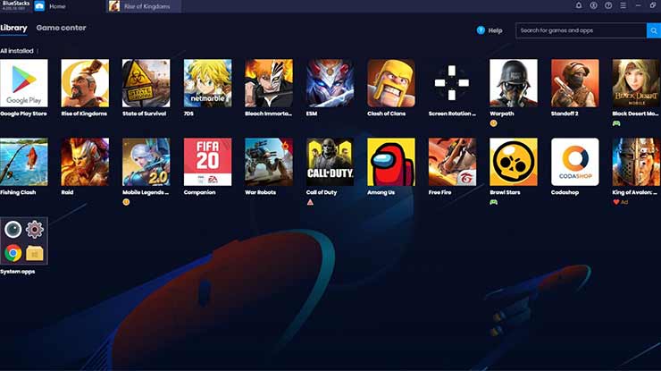 Lewat Bluestacks