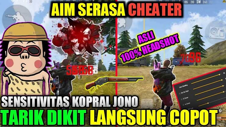 Sensitivitas Kopral Jono Asli di Free Fire Auto Jadi Pro Player