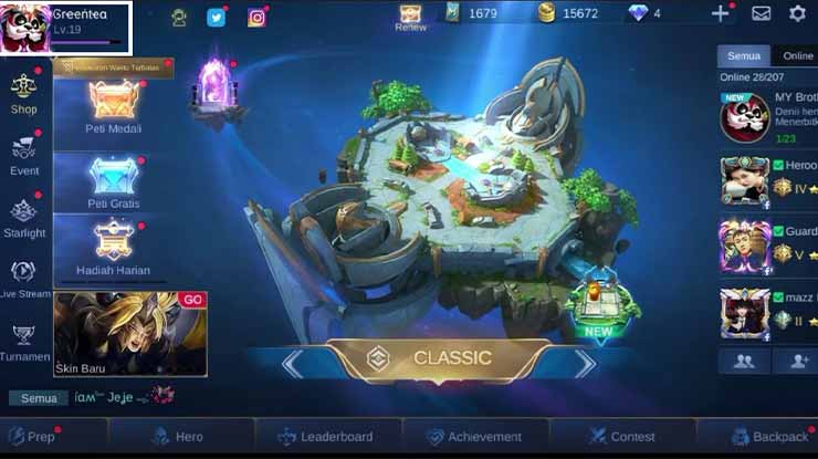 Buka Aplikasi Mobile Legends.