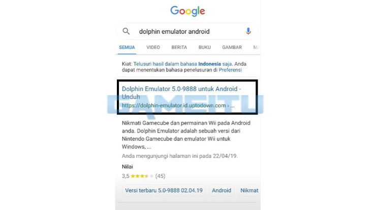 Buka Browser di Android 1