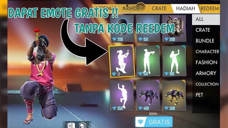 Cara Mendapatkan Emote Free Fire Gratis Permanen