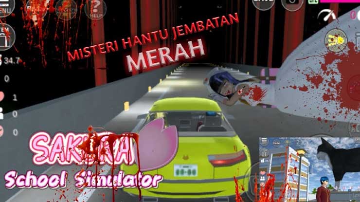 Tempat Misterius di Sakura School Simulator Ada Hantu Raksasa