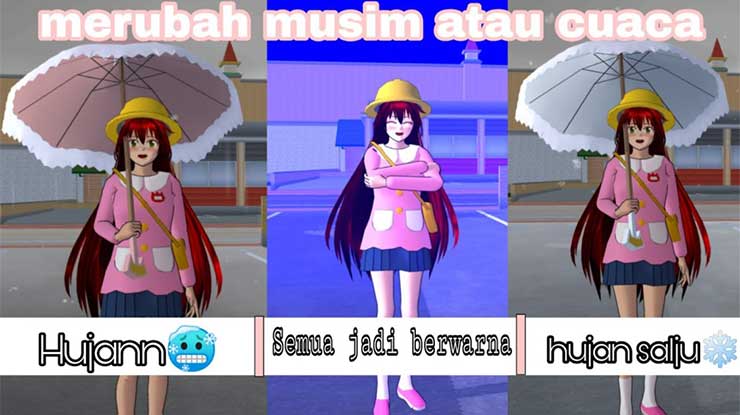 Cara Merurbah Cuaca di Sakura School Simulator Gampang Banget