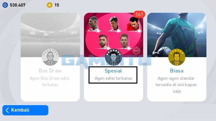 Pilih Agen Spesial PES Mobile 2021