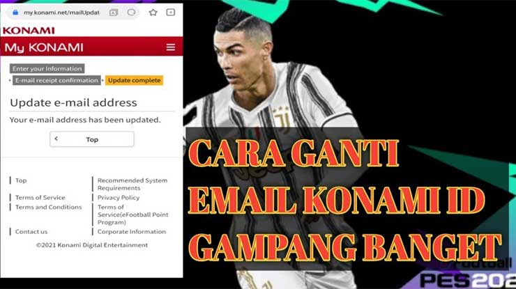 Cara Ganti Email PES 2021 Mobile