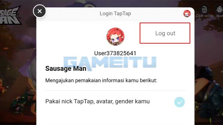 Log Out Akun Pertama