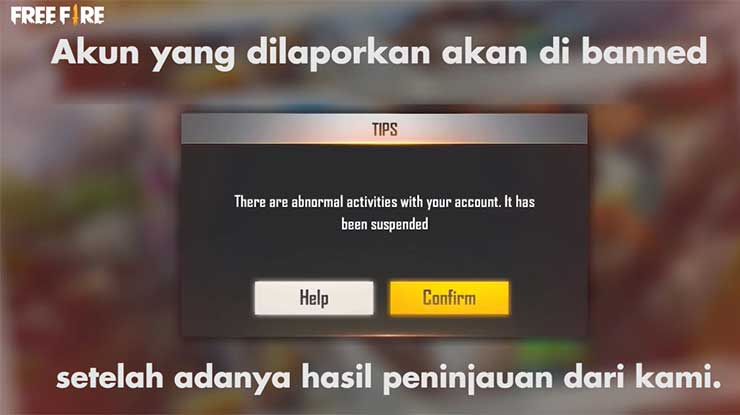 Sanksi Cheater di Free Fire