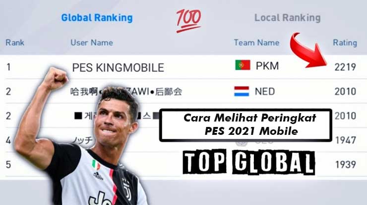 Cara Melihat Peringkat di PES 2021 Mobile