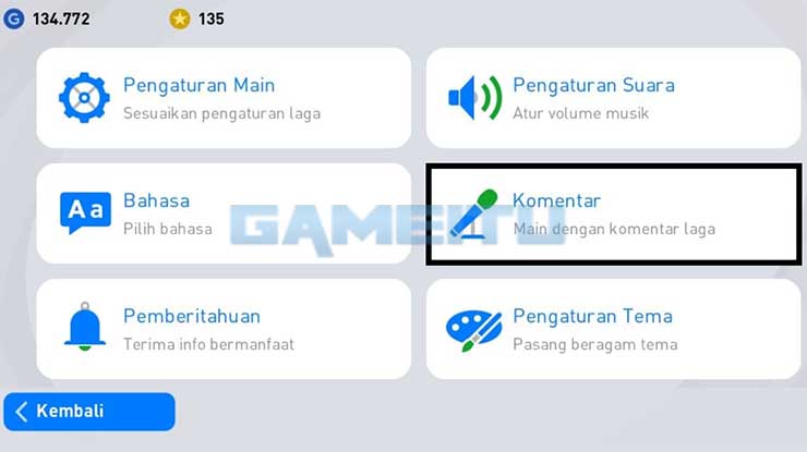 Ketuk Menu Komentar