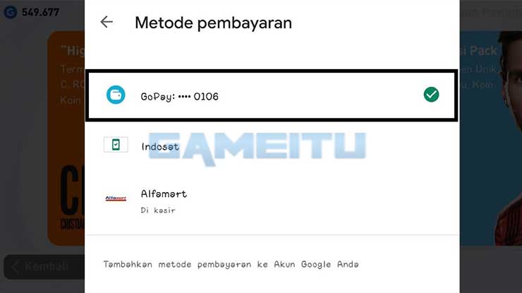 Pilih Metode Pembayaran