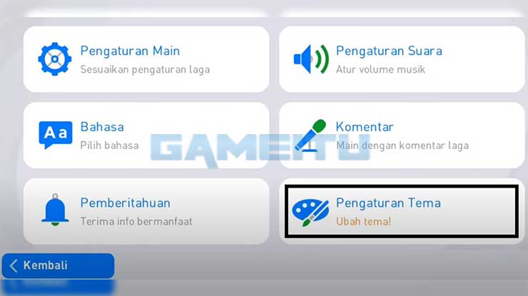 Pilih Pengaturan Tema