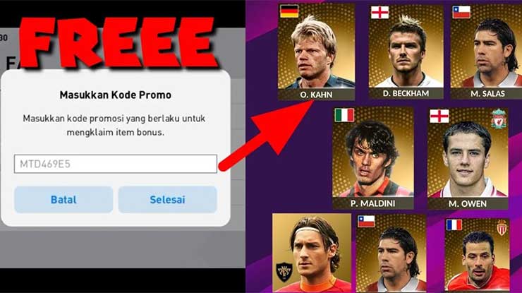 Cara Klaim Kode Promo eFootball PES Mobile