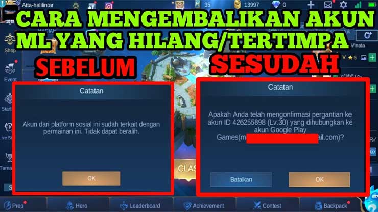 Cara Mengembalikan Akun ML yang Lupa Email