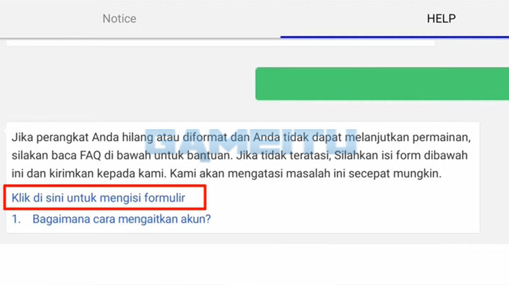 Klik Disini Untuk Mengisi Formulir