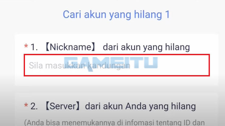 Lengkapi Data Akun ML yang Lupa Email