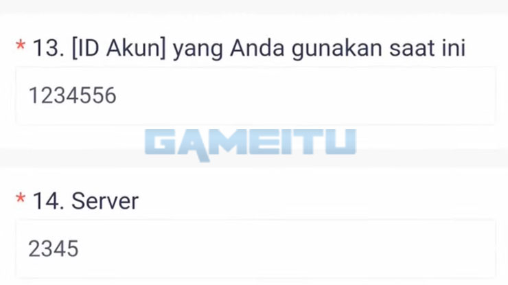 Masukkan ID Server Akun Kedua