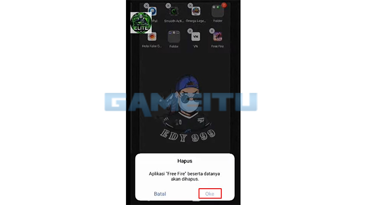 Hapus Aplikasi Free Fire
