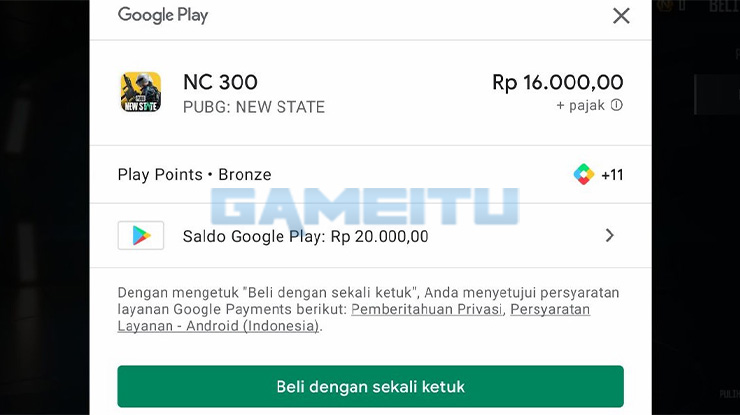 Tap Beli Dengan Sekali Ketuk Untuk Beli NC PUBG New State Lewat DANA