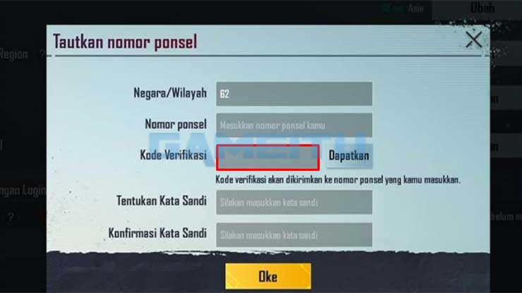 Masukkan Kode Verifikasi