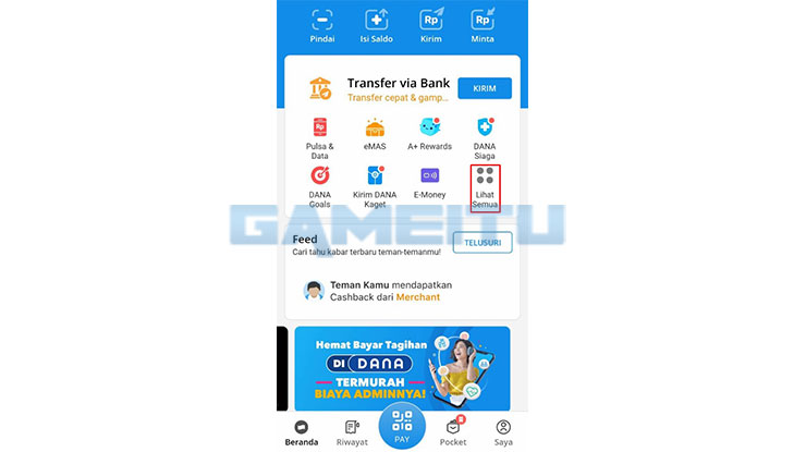 Pilih Menu Lihat Semua