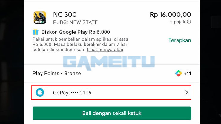 Pilih Metode Pembayaran Beli NC PUBG New State