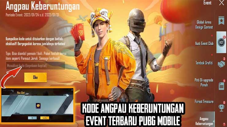 Kode Lucky Red Envelope PUBG Mobile Hadiah Cara Tukar