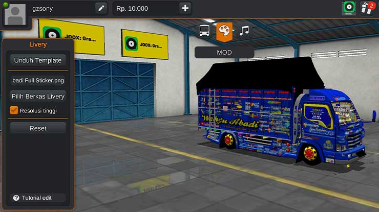 Cara Pasang Mod Truck Wahyu Abadi Livery