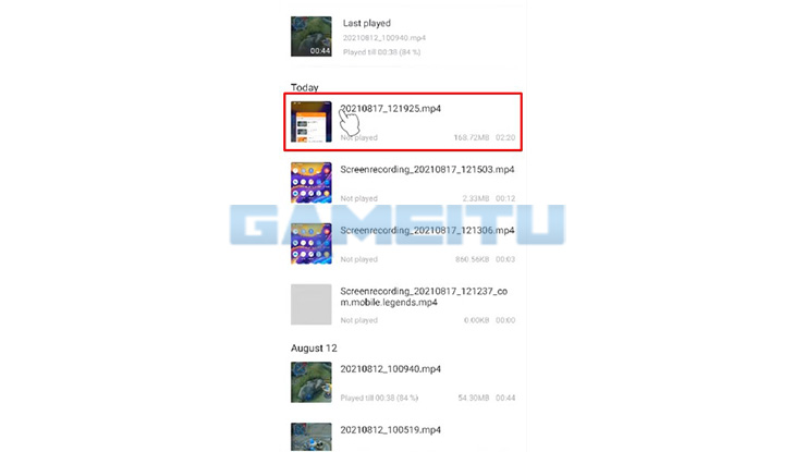 Replay Mobile Legends Sudah Tersimpan ke Galeri