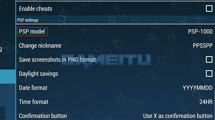 Setting PSP Model