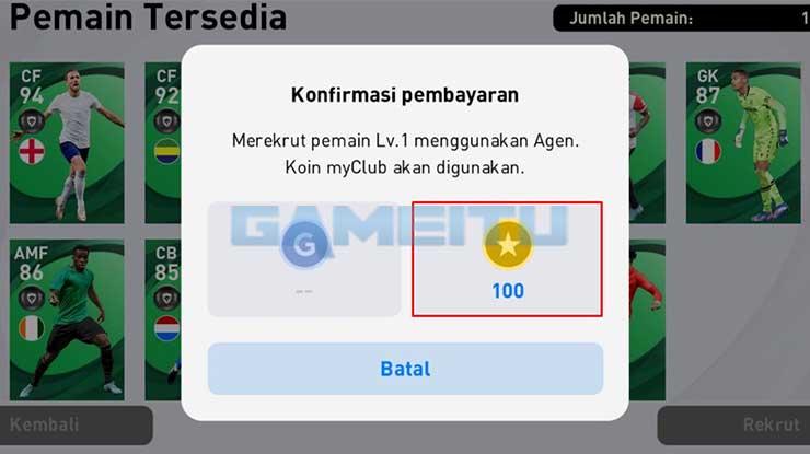 Tap Ikon Koin MyClub