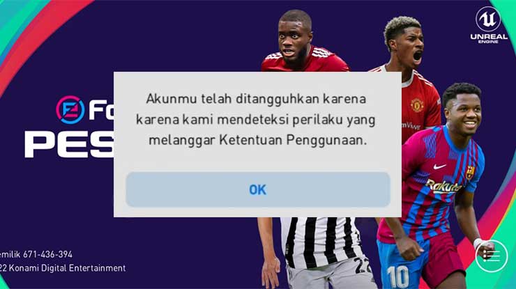 Akun PES Mobile di Banned Penyebab Cara Mengembalikan