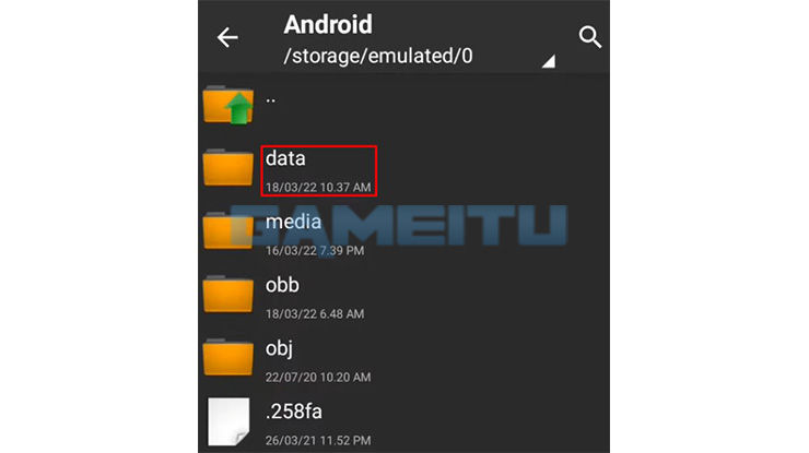 Buka Folder Data