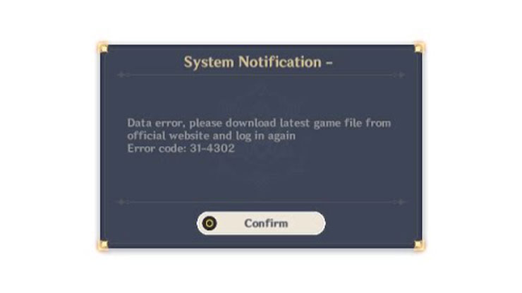 Cara Mengatasi Genshin Impact Error Code 31 4302