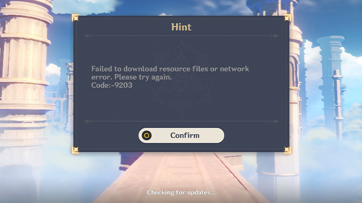 Cara Mengatasi Genshin Impact Error Code 9203
