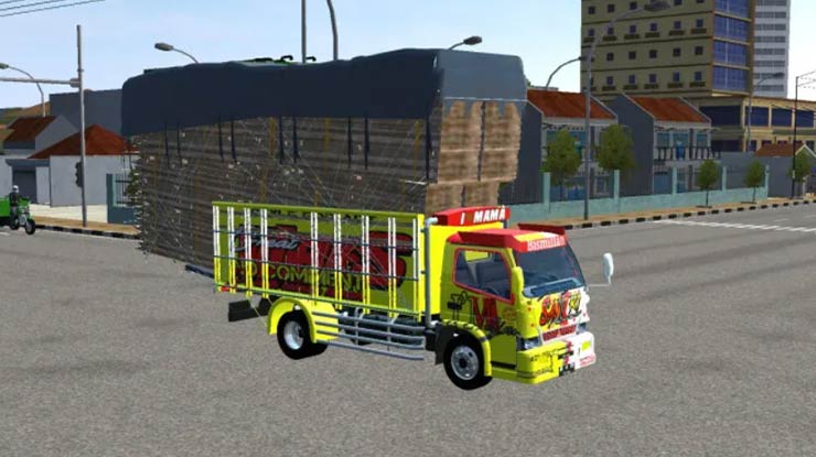 Download Mod Bussid Truck Paman Santri Muatan Kayu Berat